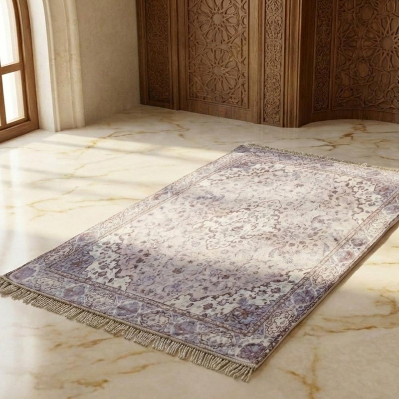 Melen Memory Foam Prayer Mat - Fajr - Cream - Beige - Image 4